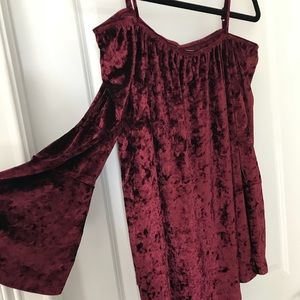 Burgundy Velvet Top